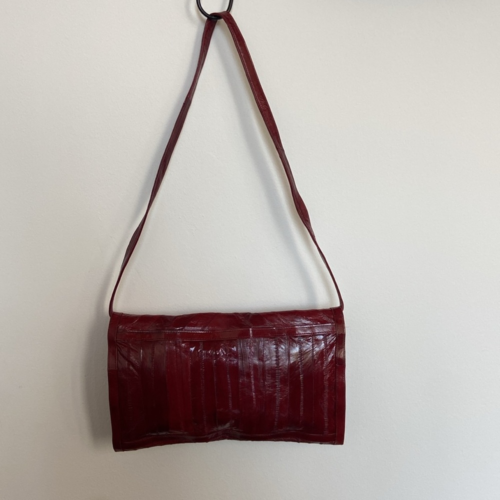 Vintage Red Eel Shoulder Bag or Clutch - Picture 5 of 16